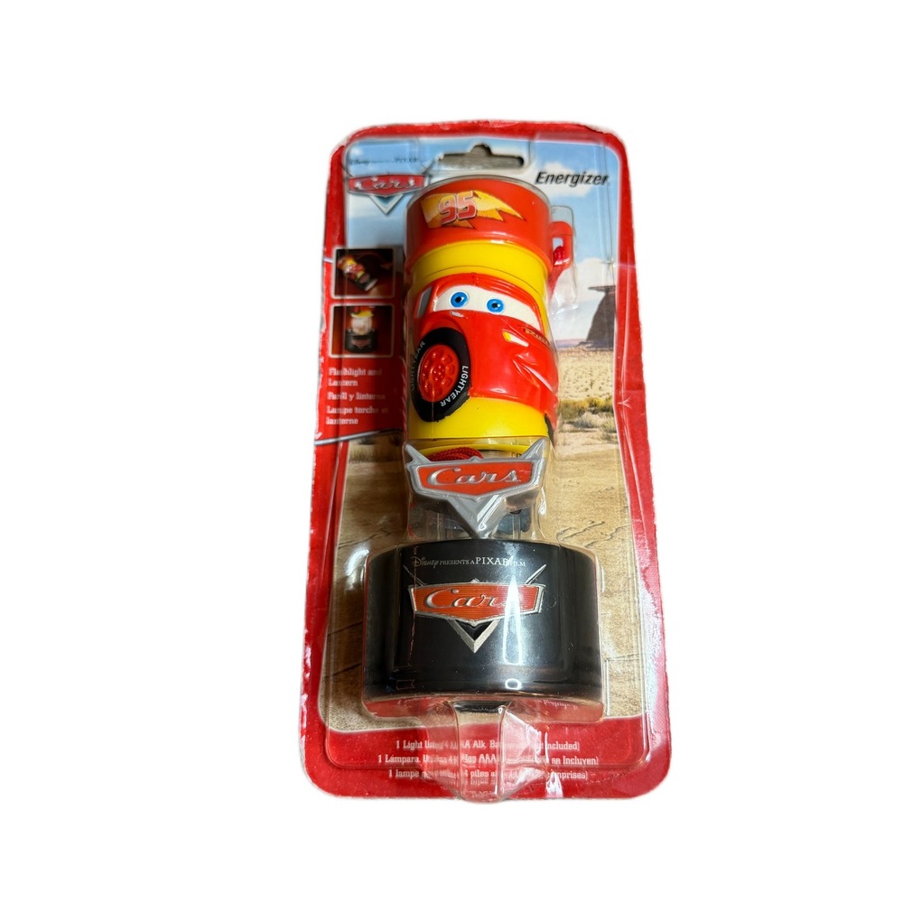 Disney Pixar Cars Lightning McQueen Energizer Flashlight Lantern 2-in-1 Red 95